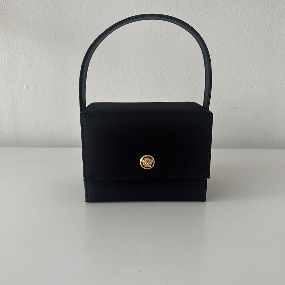 Y2K Vintage Versace Square Purse, Makeup Bag